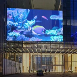 High Brightness LED Transparent Video Wall Clear Glass Window Panel P3.91