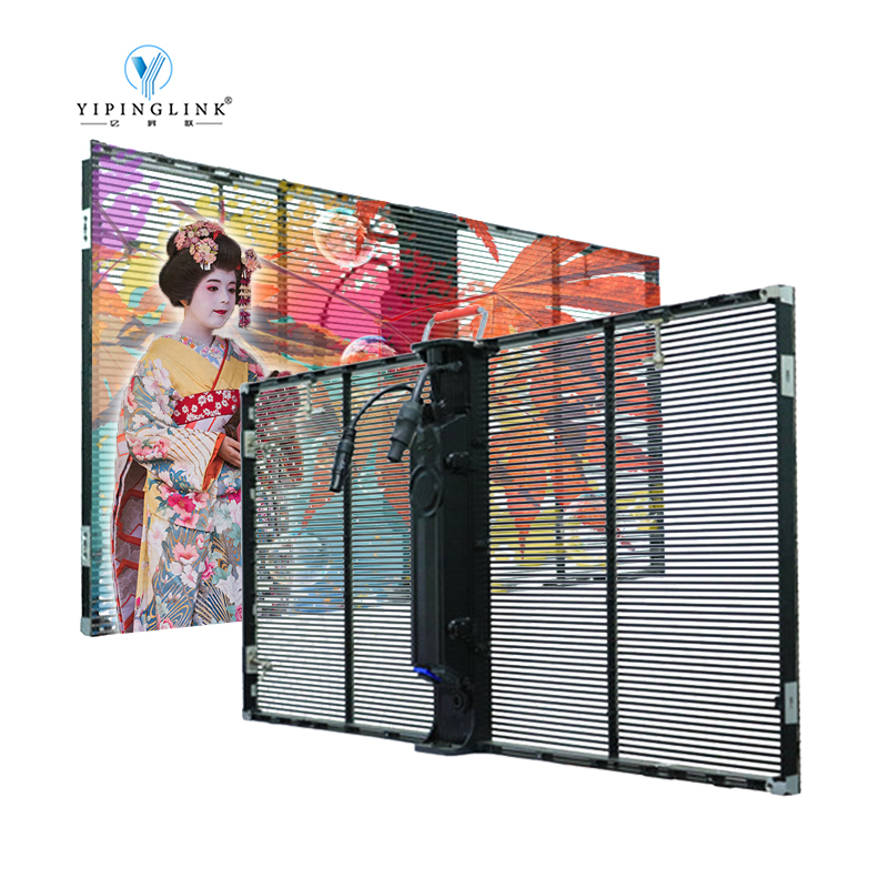 Outdoor Glass Window Wall Mesh P2.6 Die-casting Transparent LED Screen