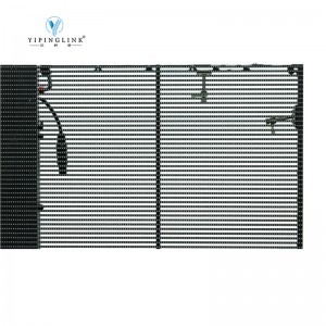 Outdoor Glass Window Wall Mesh P2.6 Die-casting Transparent LED Screen