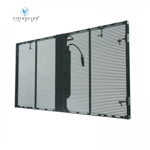 Outdoor Waterproof Glass Window Wall P3.9 Rental Transparent LED Screen