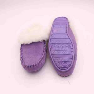 Ladies autumn/winter natural sheepskin indoor soft slippers