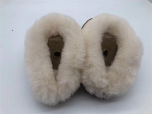 Warm winter sheepskin slippers for men