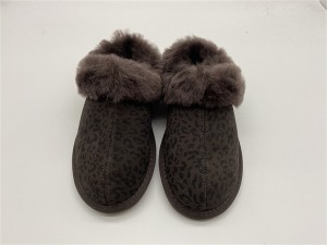 Short Slipper Boots with Chocolate Leopard
