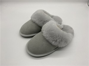 100% sheepskin and cow suede slippers