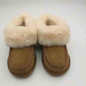 Best-Selling Sheepskin Embroidered Slippers - Lady Cuff Sheepskin Footwear  – Yiruihe