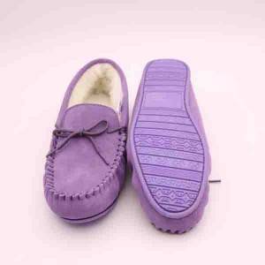 The newest design vogue is female flat bottom indoor sheep leather shoes