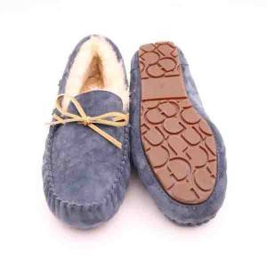 Warm and comfortable ladies’ wool cow suede soft soles rubber soles