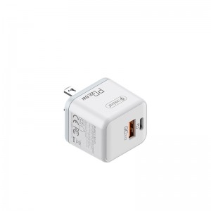 PD 18W Fast Charging Adapter Celebrat C-S3-US QC 3.0 USB-A+Type-C Mobile Phone Charger