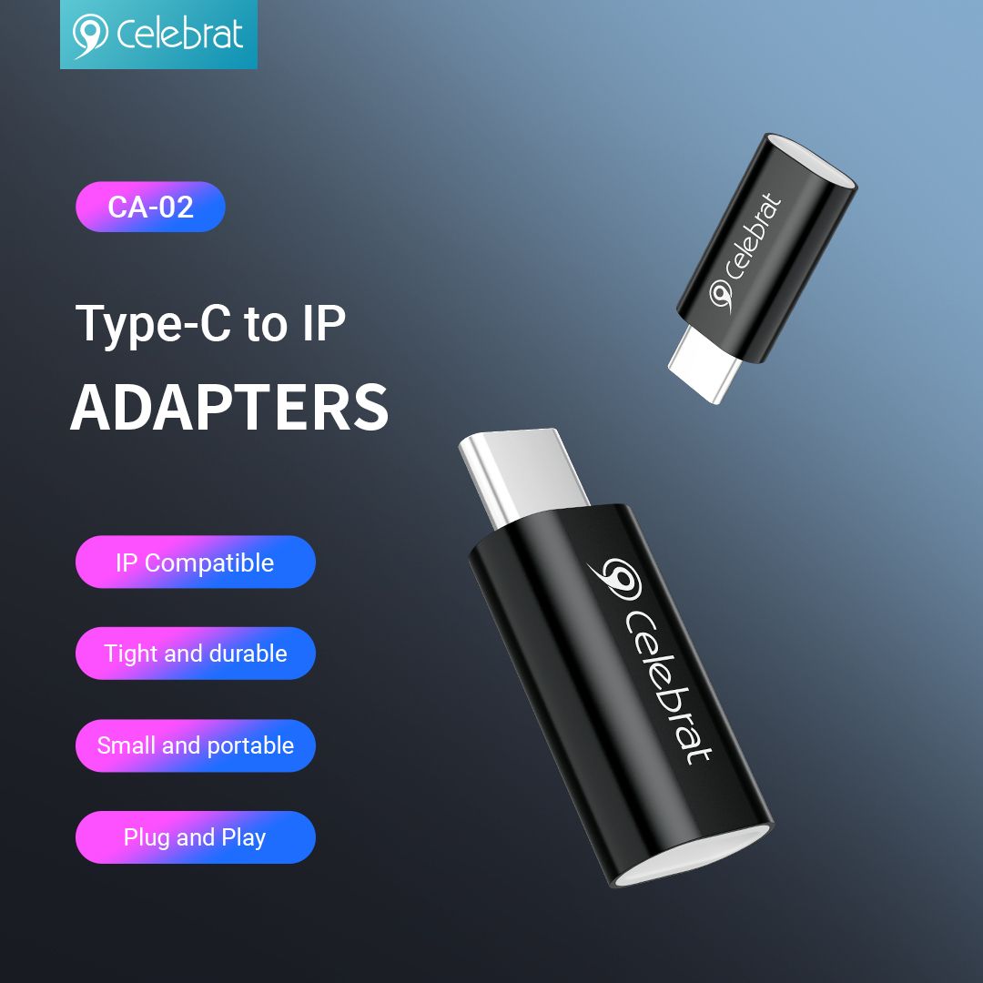 Celebrat CA-02 OTG Adapter with USB Male to IP Female Connector