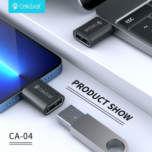 Celebrat CA-04 OTG адаптері тип-c еркектен USB әйелге қосқыш