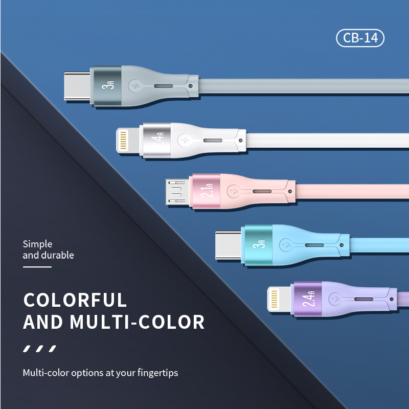 Celebrat CB-14 New Upgrade, Liquid Soft Rubber Data Cable, Limited time discount promotion in progress