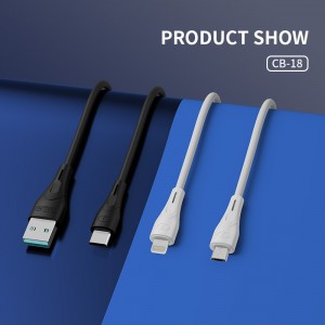 Celebrat CB-18 PVC Environmentally Friendly Rubber Material Fast Charging + Data Transfer Cable For Type-C 3A