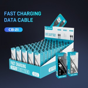 Celebrat CB-21 به تازگی ارتقا یافته مواد PVC شارژ سریع + کابل انتقال داده برای iOS 2.4A