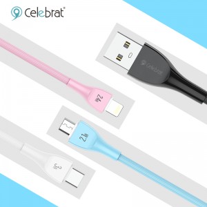 Celebrat CB-23 Charging + Transmission Two-In-One Cable Ye-iOS 2.4A, Sekela 480mbps Transmission Speed