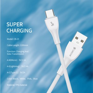 Celebrat CB-23 Charging + Transmission Two-In-One Cable For Micro 2.1A, Support 480mbps Transmission Speed