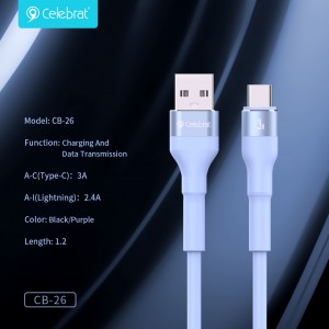 Celebrat CB-26 Fast Charging + Cable Transfer Data For Type-C 3A