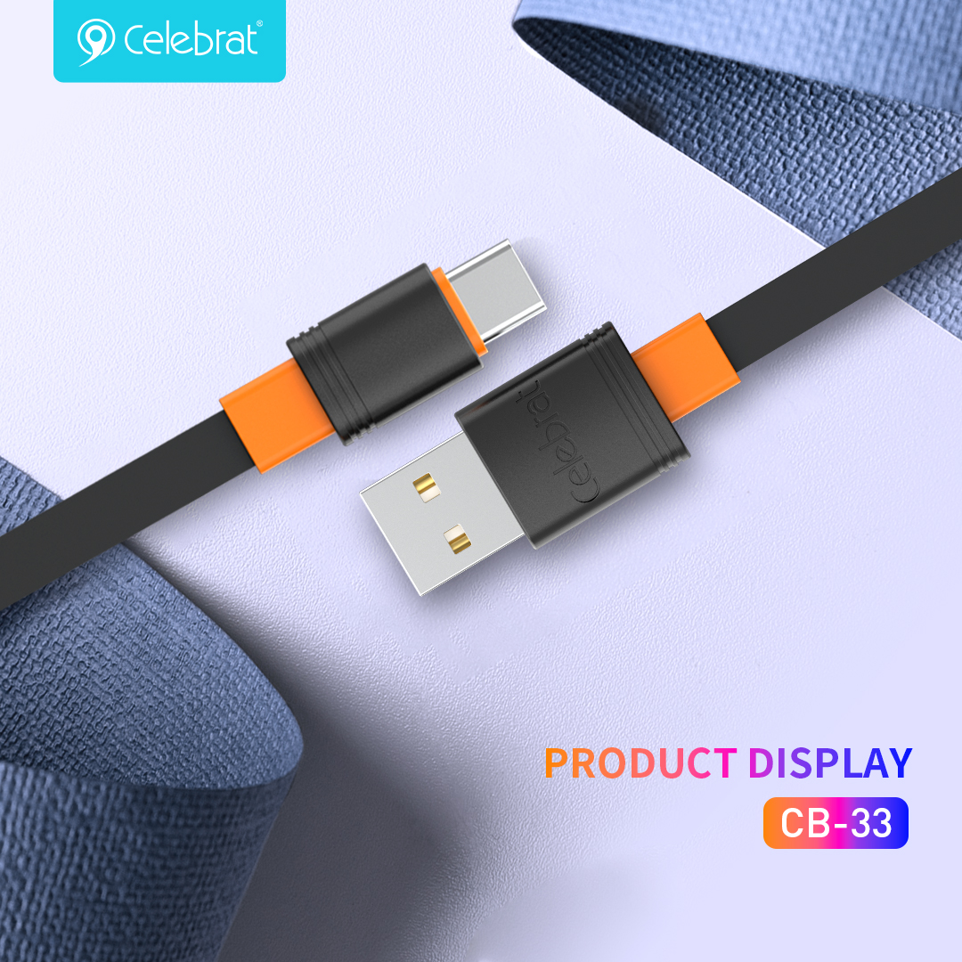 Celebrat CB-33 PVC silikon Kabel za brzo punjenje za prijenos podataka za IOS 2.4A