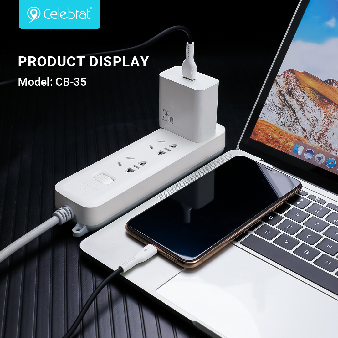 Celebrat CB-35 Safe and Fast Charging&Dlulisa Cable Ye-IOS 3A