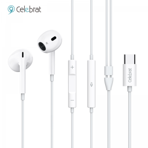 Celebrat E400 Wired Earphones that Compatible With IP15