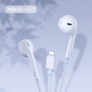 Aplacaid fuaim stereo claisneachd tùsail sa chluais E Bluetooth iPhone Earphone Headset Headset G17