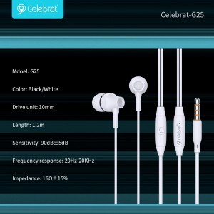 Celebrat G27-kopplade hörlurar, högkvalitativa hörlurar med ljudisolering för renare ljud
