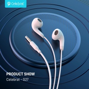Celebrat G27-wired earphones, ຫູຟັງຄຸນນະພາບສູງທີ່ມີ insulation ສຽງສໍາລັບສຽງທີ່ບໍລິສຸດ.