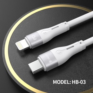 2022 Amazon Hot Sale 1m USB Type C Cable 20W PD Fa'atau vave