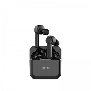 I-Wholesale YISON T5 TWS yama-headphone angenawaya e-earbud 5.0 inguqulo engenamanzi