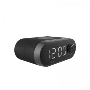 YISON WS-4 Bluetooth Speaker Digital LED Alarm Clock with Wireless Charger