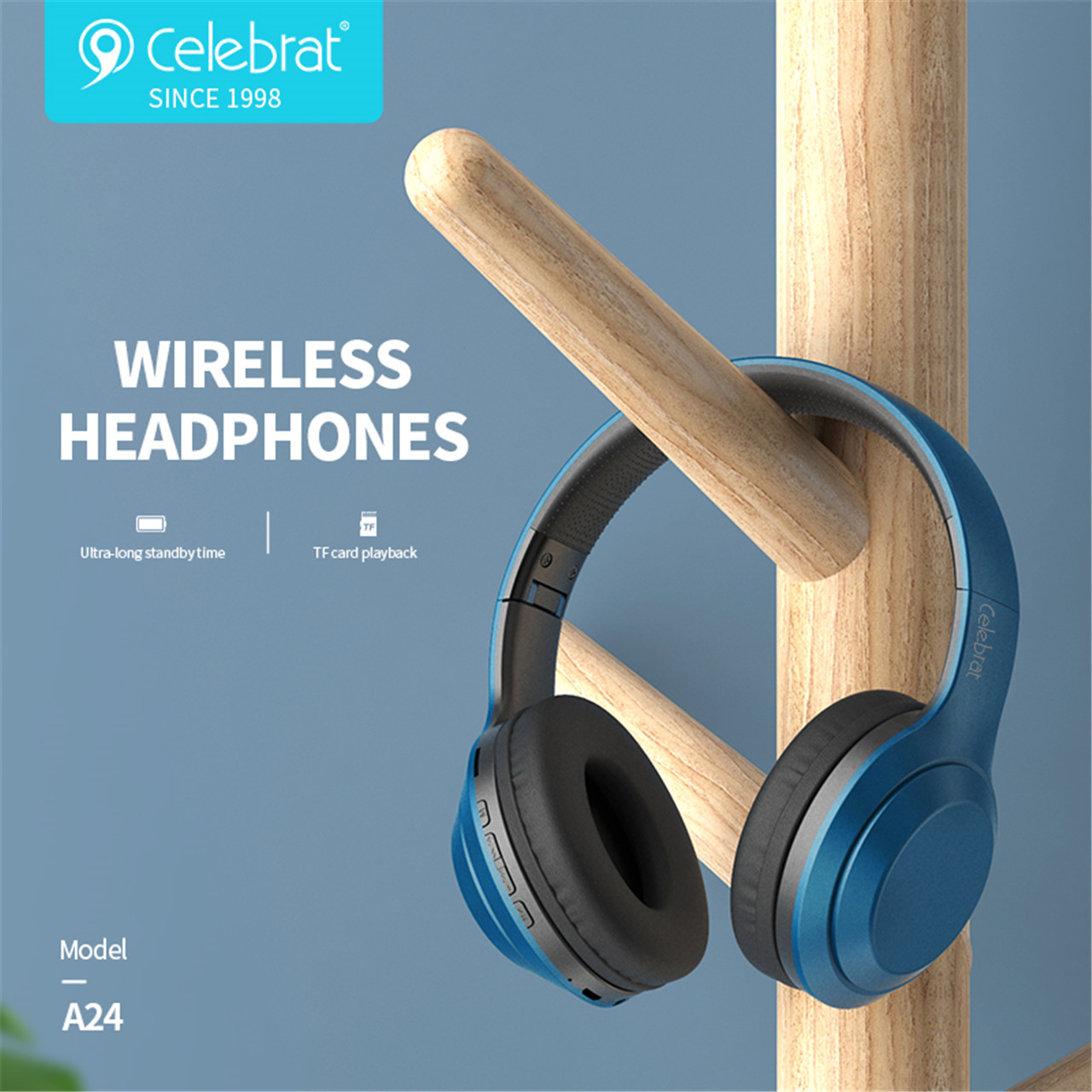 Wholesale Best Five Below Headphones Manufacturers –  Wholesale Celebrat A24 Stable Signal Heavy Bass Wireless Headphone – YISON