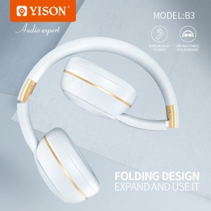 Wholesale Best Sony Bluetooth Headphones Pairing Suppliers –  YISON New B3 Deep Bass Headset Headphones Wireless earbuds  – YISON