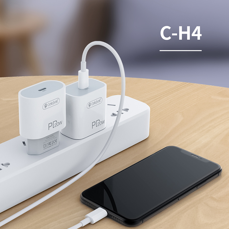 High Quality Celebrat C-H4-US  Portable Type-C 20W Quick Adapter Charger