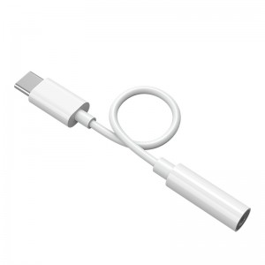 USB-C la qaadi karo ilaa 3.5mm taleefoonka madaxa ee Jack Adapter USB Type-C