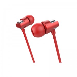 Headphones fil-widnejn bil-wajer tal-metall b'aċċent baxx 3.5mm Celebrat-C8 Logħba sportiva ikkontrollata bil-wajer universali