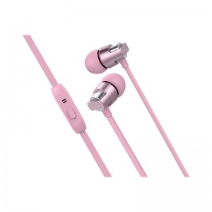 Headphones fil-widnejn bil-wajer tal-metall b'aċċent baxx 3.5mm Celebrat-C8 Logħba sportiva ikkontrollata bil-wajer universali