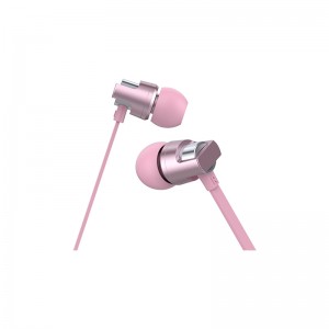 Fones de ouvido intra-auriculares com fio de metal com baixo destaque 3,5 mm Celebrat-C8 jogo esportivo controlado por fio universal