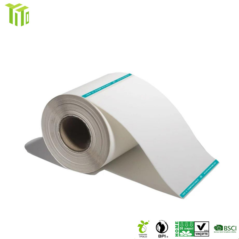100% Compostable biodegradable Custom Accepted PLA Adhesive Stickers & labels manufacturers |YITO