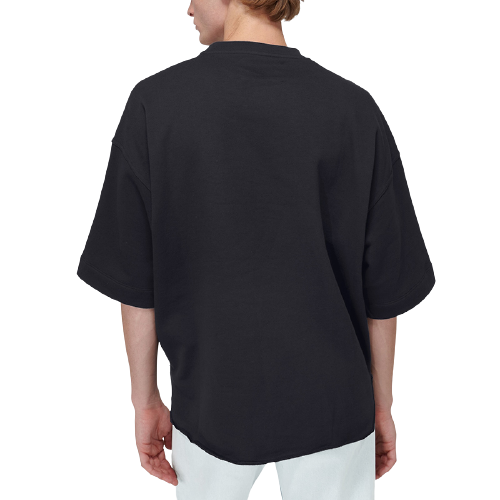 Manufacturer of White Cotton Sweatshirt - Men Fashion Drop Shoulder Oversized Short-sleeved Sweatshirt – Yiwan detail pictures