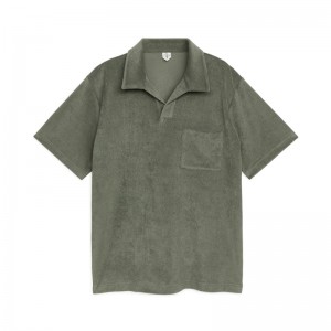 factory customized Black Oversized Tshirt - Fashion Men Chest Pocket Cotton Towlling Polo T-shirt  – Yiwan