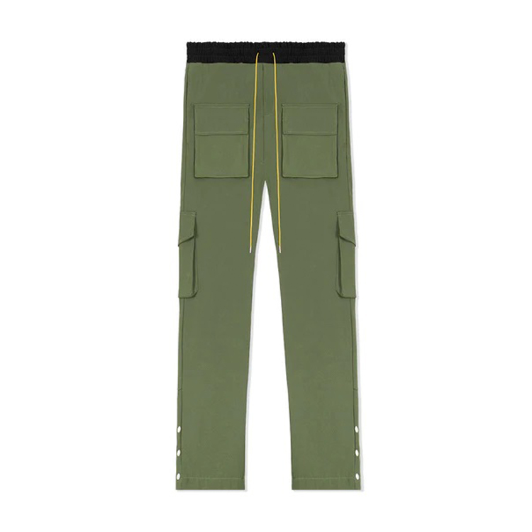 Street Style Men’s Snap Leg Pockets Olive Cargo Pants Featured Image