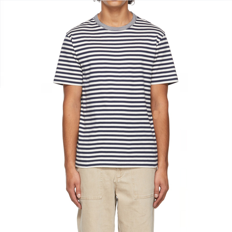 Short sleeve cotton jersey Stripe T-shirt  (1)