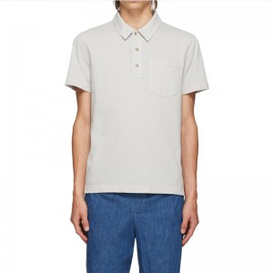 Men’s Chest Pocket Short Sleeve Cotton Jersey Polo Shirt
