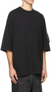 Street Style Oversized Short Sleeve Cotton Jersey Zipper Pocket T-shirt