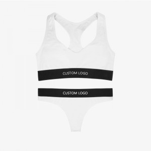 Fashion Gym Cotton Spandex Sporty Bra and Panties