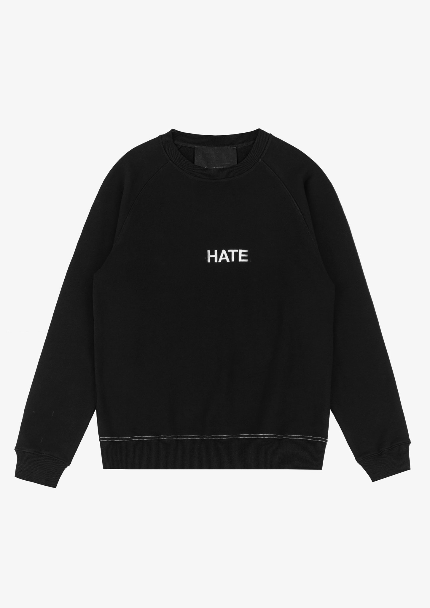 Custom Made Unisex Raglan Black Cotton Embroidery Sweatshirts Featured Image