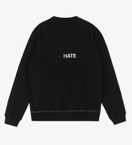Custom Made Unisex Raglan Black Cotton Embroidery Sweatshirts