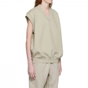 Factory made hot-sale High Neck Zip Up Hoodie - Unisex Sandy Gilet V-neck Heavy Fleece Vest  – Yiwan
