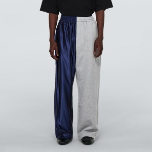 Street Style Fashion Men Pants Loose Colorblock Sweatpants