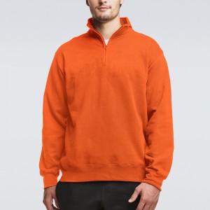 Fashion Gym Wear Men’s Fleece Quarter Zip Pullover Sweatshirt