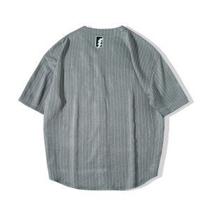 Street Style Unisex Lightweight Denim Baseball Shirts